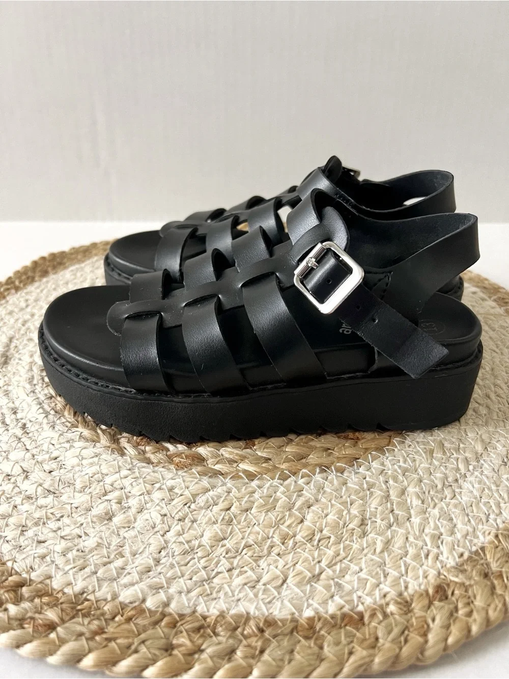 Art Class Girls Black Strappy Platform Sandals